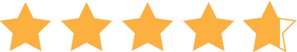 Graphic indicating a star-rating of 4.7 stars
